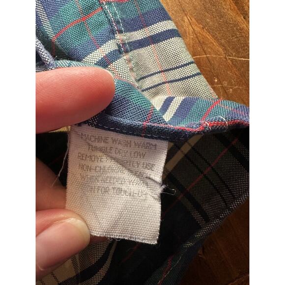 LL bean Men’s Flannel Button Up Shirt Plaid Size 15 - 32 - Picture 5 of 6